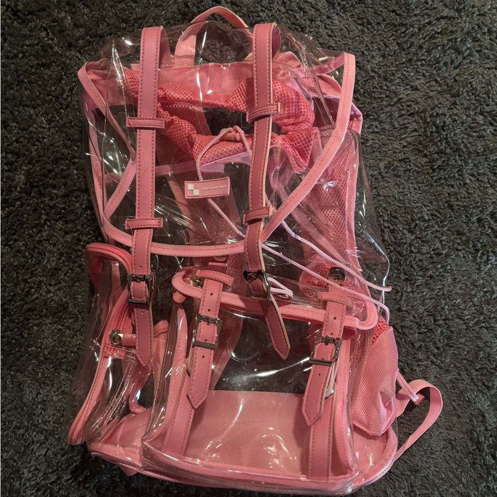 Clear pink backpack - Picture 4 of 4